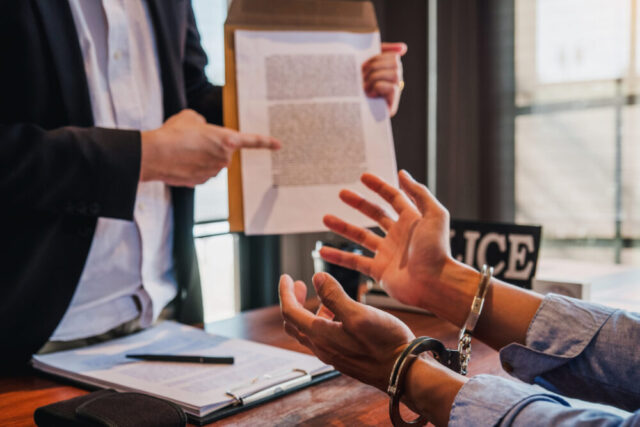 lawyer pointing to statement