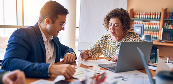 Business lawyers workers meeting at law firm office Professional executive partners