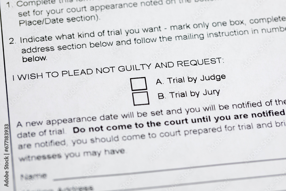 paper with plea information