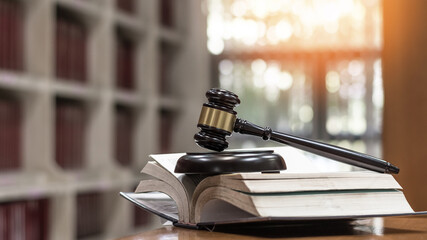 gavel and book