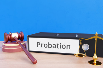 binder that says probation and gavel