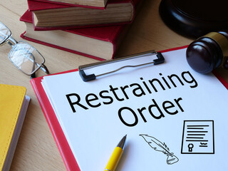 paper that says restraining order